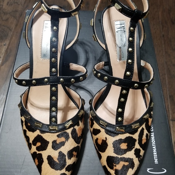 INC International Concepts Shoes - I.N.C Carma Leopard Kitten Heels Size 6